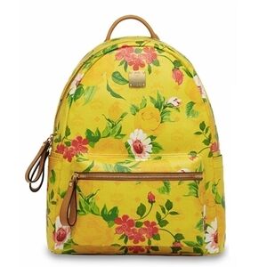 MCM Yellow Floral Backpack